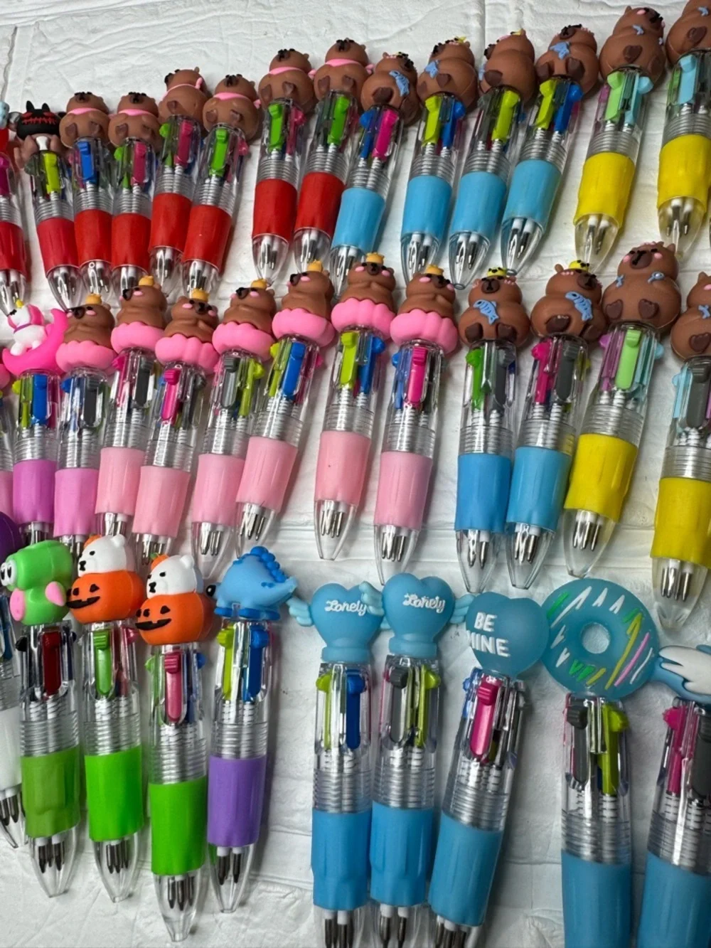 New 47pc Kids Novelty Multi-Color Click Ballpoint Pens, Party Favors